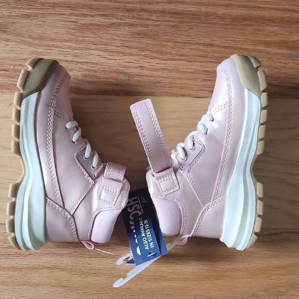 NWT OshKosh B'gosh Pink High-Top Sneakers Toddler 8 - Picture 11 of 17